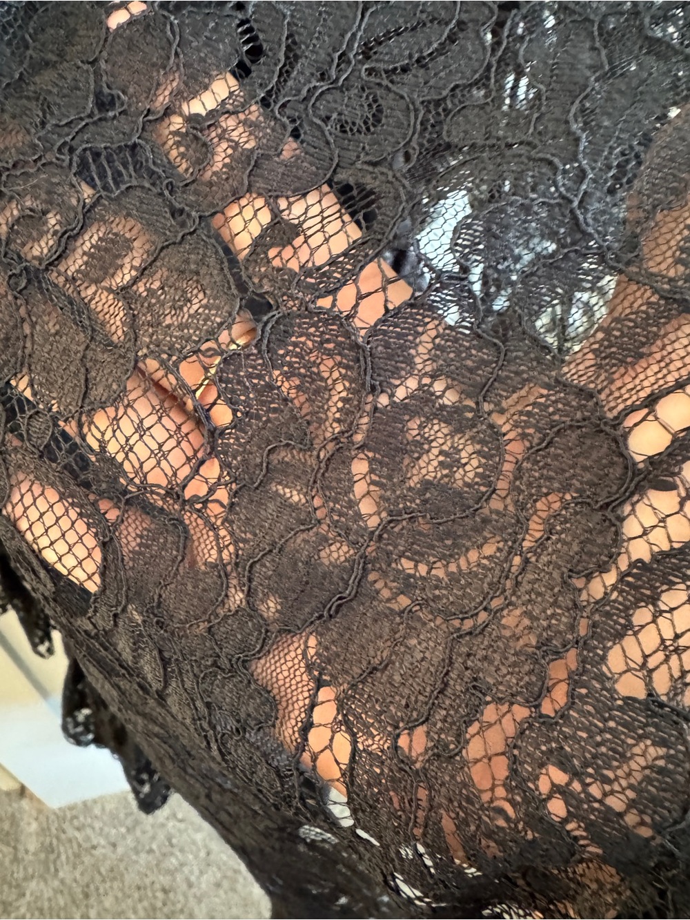 Black Lace Stevie Nicks Kaftan Dress - Picture 6 of 9